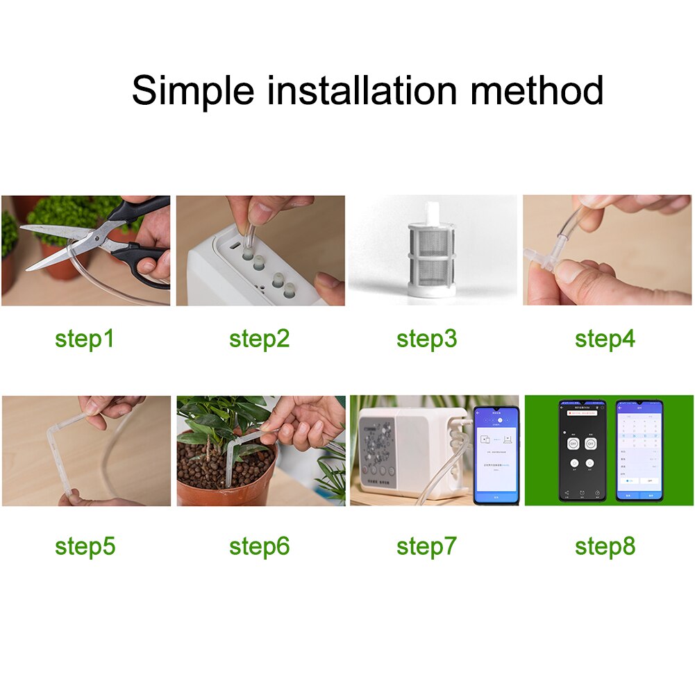 Home Irrigation System Yard Flowers Smart Watering Machine Garden Tools 4in1 Micro Drip Wifi App Remote Control Plant With Timer