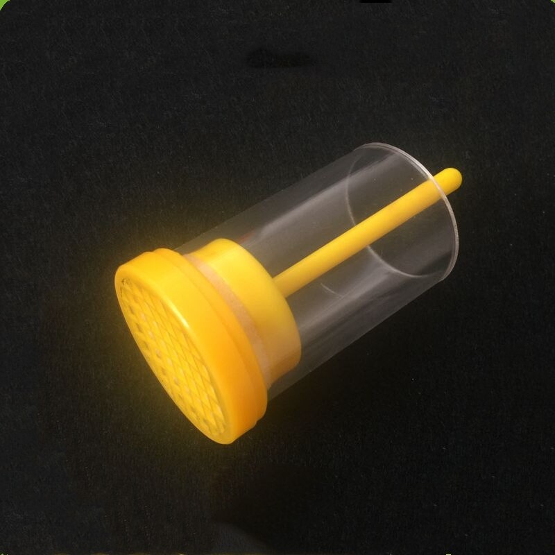1PCS Beekeeping Queen King Bee Marking Rearing Marker Label Marker Yellow Plastic Bottle Insect Bees Farm Identification Tools