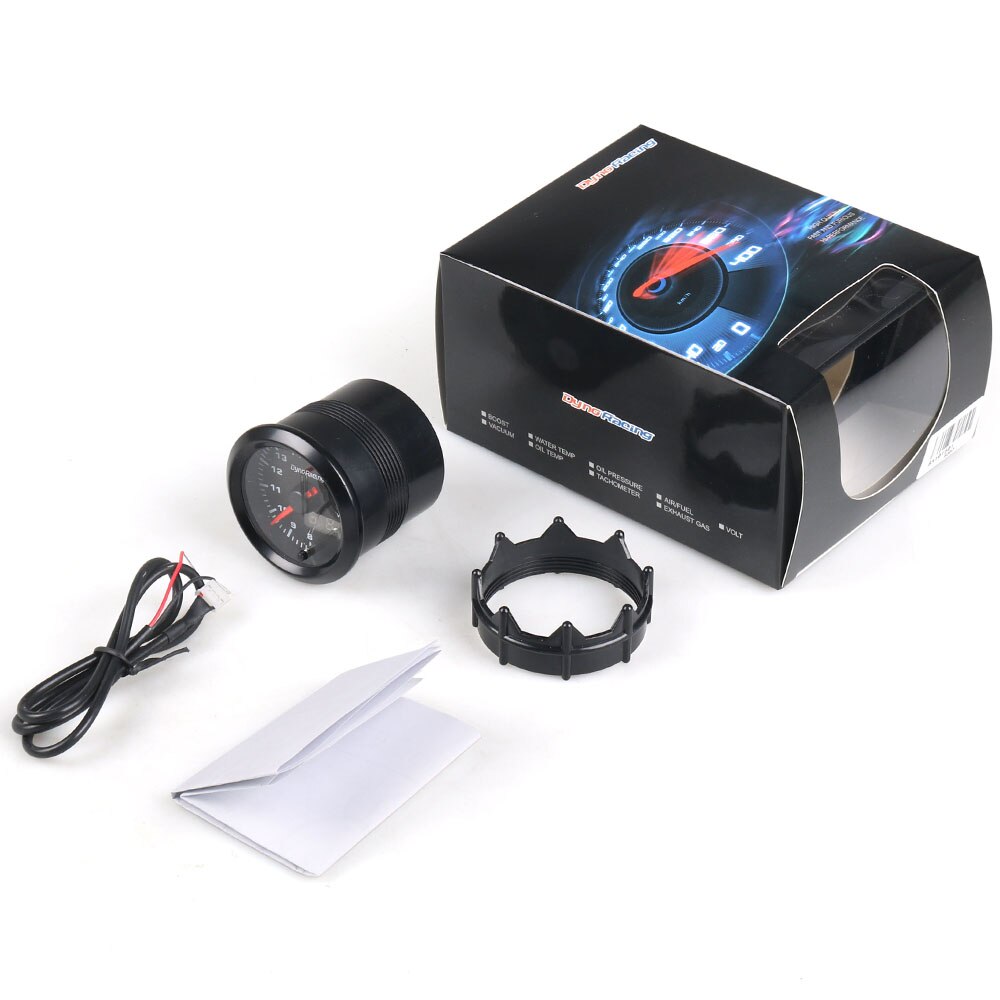 Dynoracing 52MM Dual Anzeige Voltmeter 7 farben LED Volt Messgerät 8-18V Spannung Messgerät Auto Meter mit stepper Motor- Auto Meter