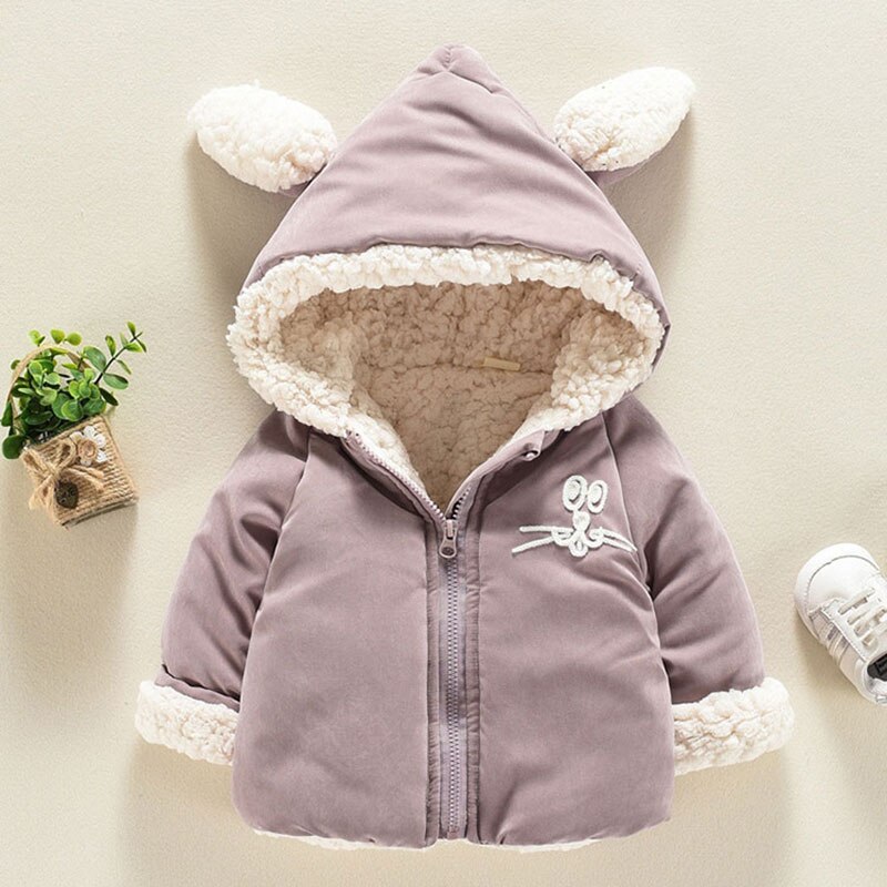 Voor Winter baby jongens meisje kleding outfits overalls dikke warme lamswol katoenen jas pasgeborenen baby kleding bovenkleding jassen: pink outerwear / 12m