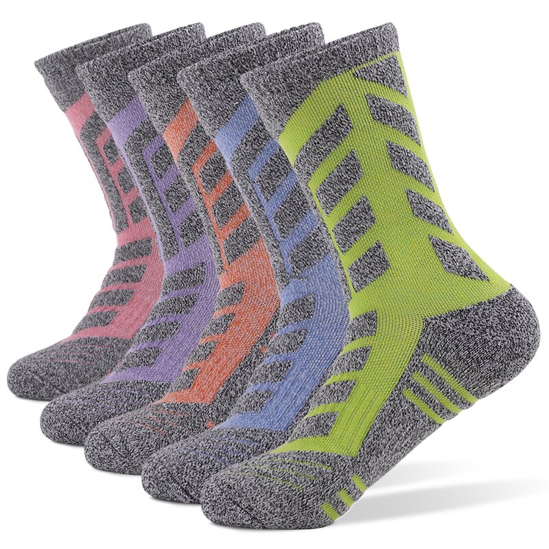 Women's Wick Thick Cushion Cotton Crew Skiing Socks Sports Athletic Hiking Socks Winter Warm Socks For Women 2 pairs