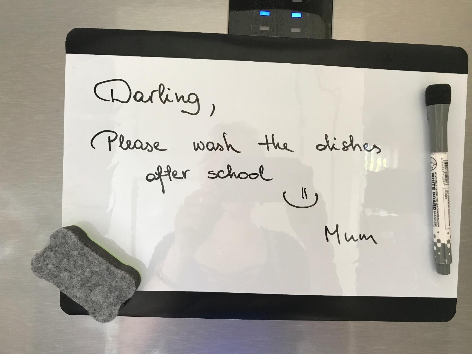 A4 Magnetic Dry Erase Refrigerator Calendar Magnetic Calendar Whiteboard Planner Magnet dry erase message[broad side][black]