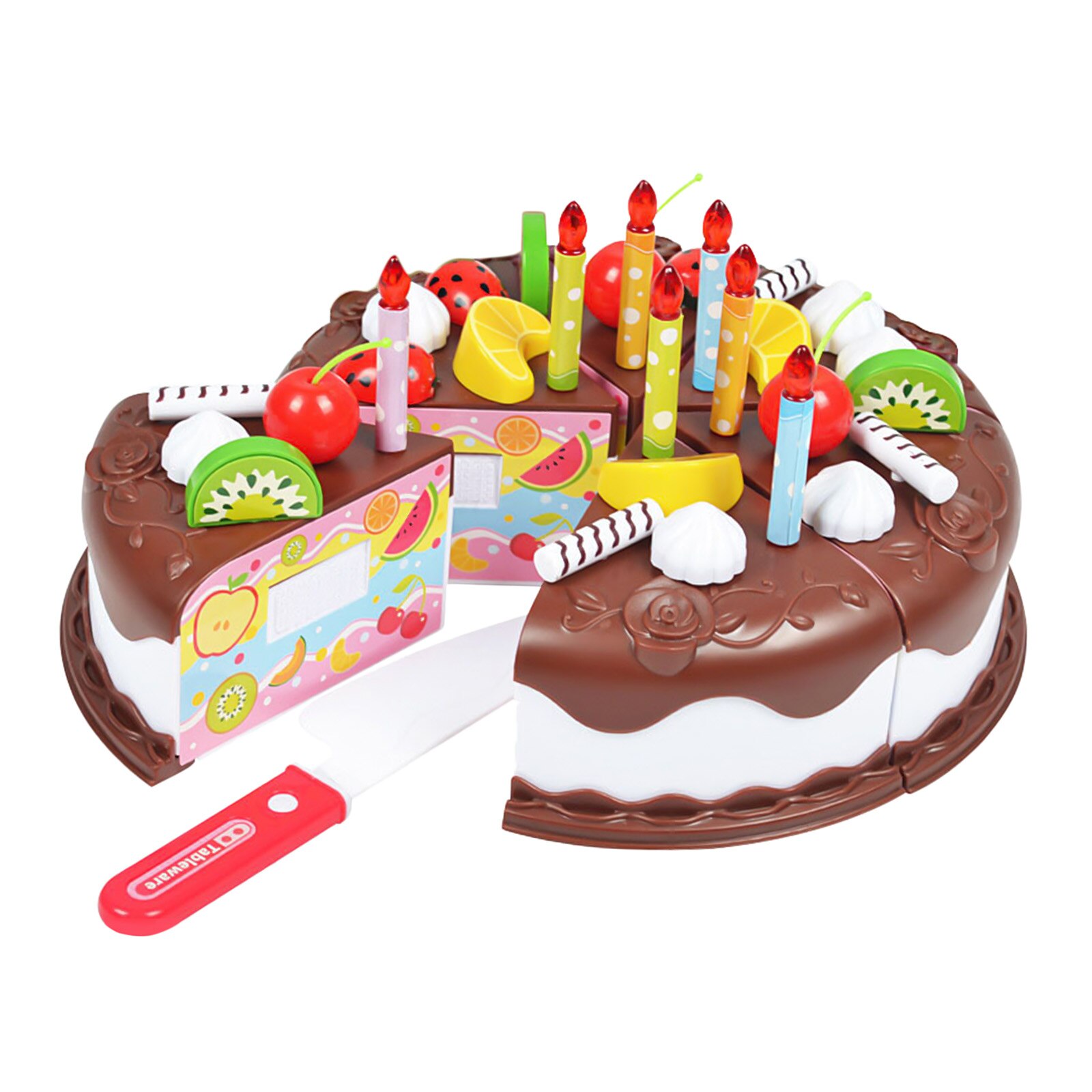 37Pcs Pretend Taart Voor Kids, Diy 99 Stuks Decorating Party Play Voedsel Speelgoed