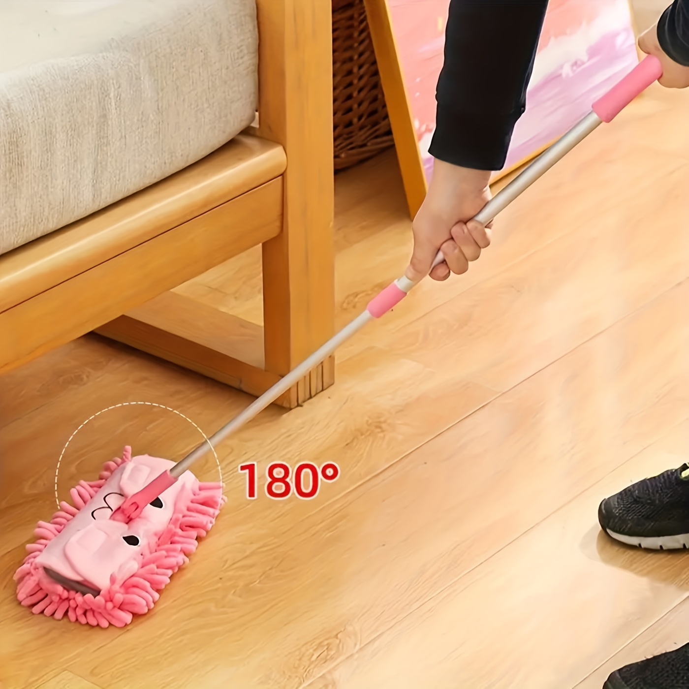 1 Piece, Cute Cartoon Mop, Mini Mop, Floor Toy, Portable Mop, Dry and Wet Dual-purpose Cleaning Products, Cleaning Tools