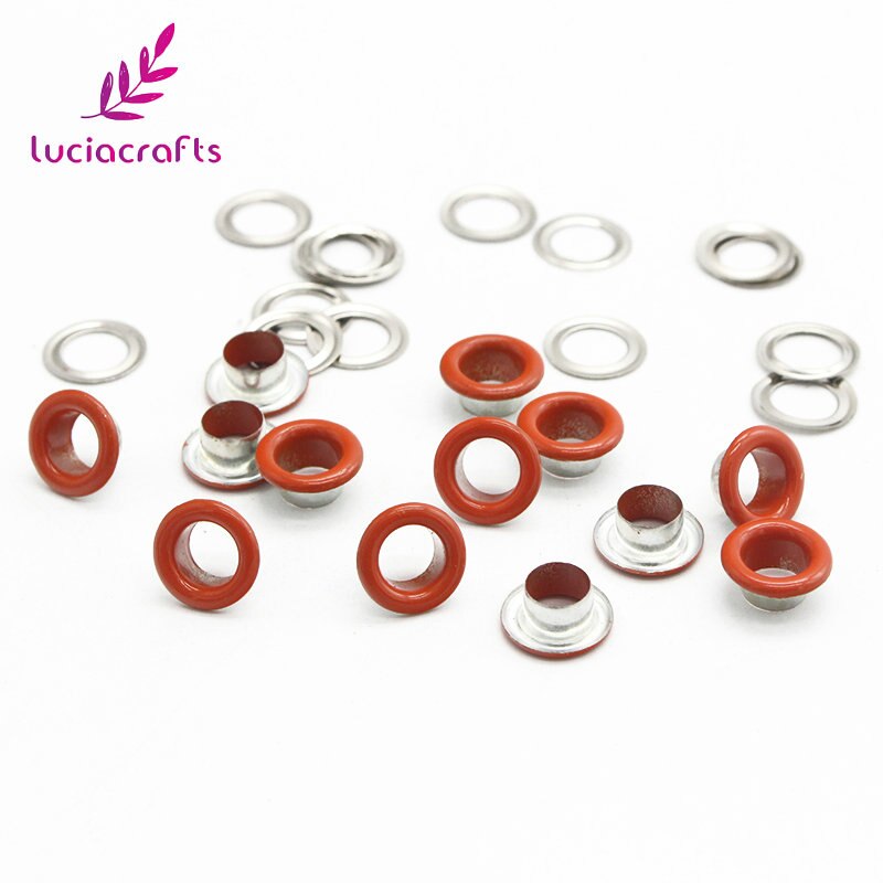 Lucia askartelu 50 setti 10.5*6.5*5mm metallinen silmukka scrapbooking askartelu itse koristelu vaate nuken silmukat tarvikkeet  g1301: Oranssi