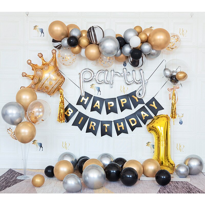 Vrij Opgeven Cijfers Birthday Party Decoratie Achtergrond Muur Decoratie Aluminium Ballon Folie Set