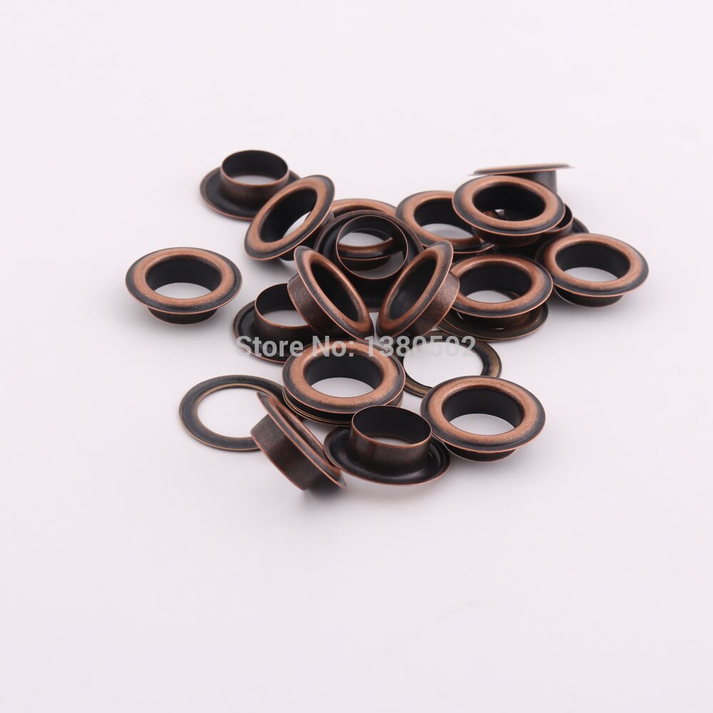 100pcs/lot 17mm copper color Grommets Round Shape metal Eyelets with