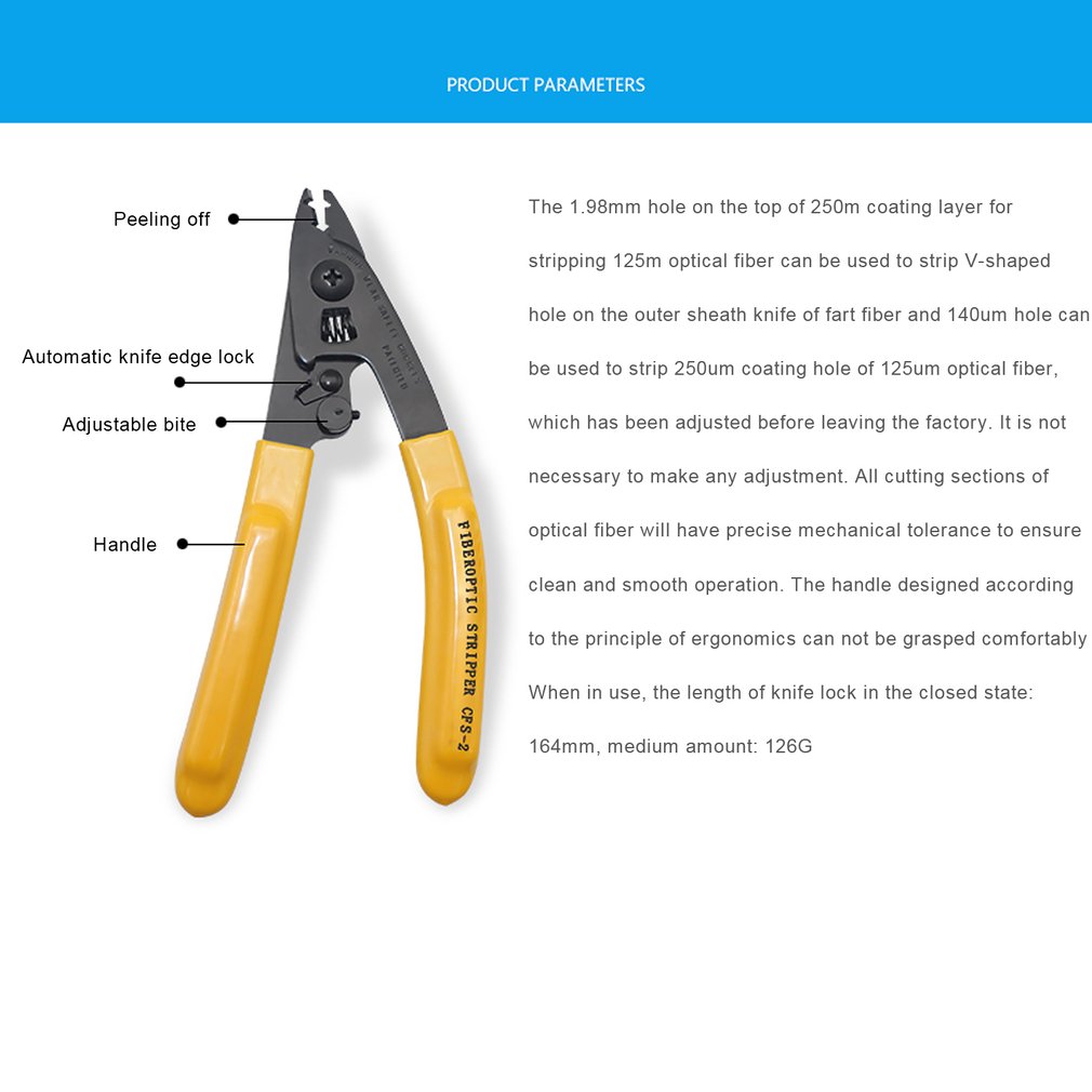 CFS-2 Ftth Glasvezel Strippen Tool Tang Glasvezel Strippen Draad Stripper Glasvezelkabel Stripper