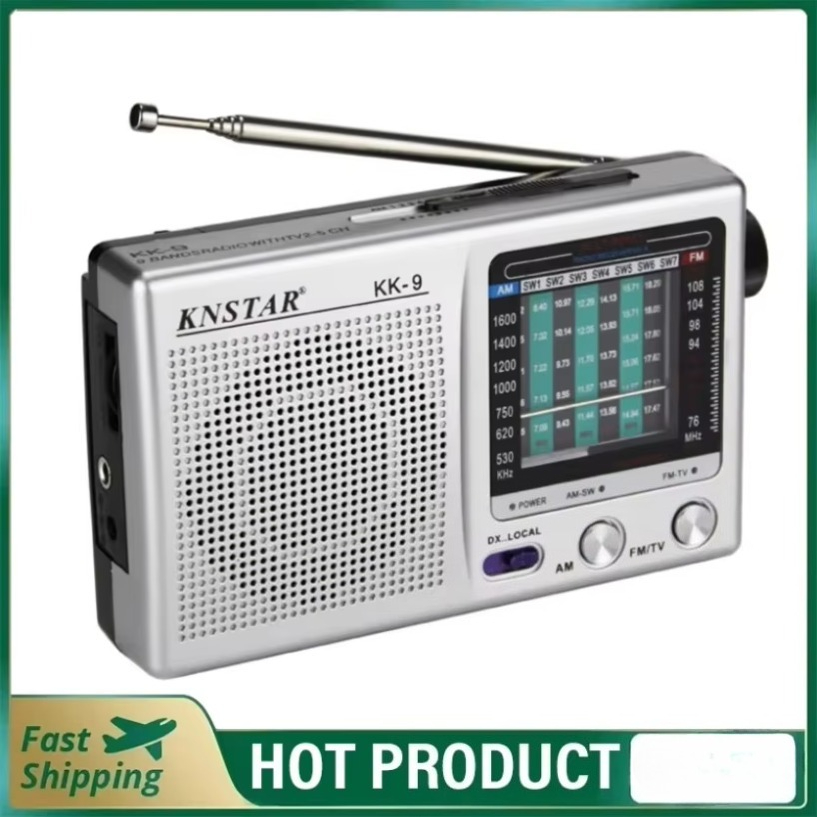 Handheld Radio Built-in Speaker Stereo Radio Telescopic Antenna SW AM FM Mini Portable Radio Outdoor Emergency Speaker Device
