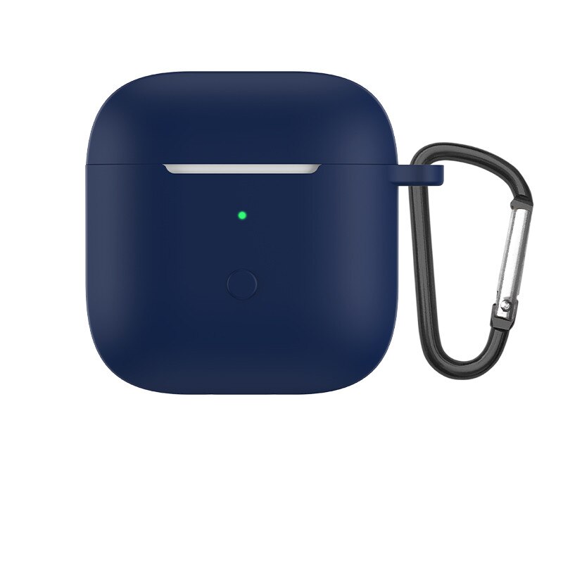 Silikon bloothooth øretelefondeksel til xiaomi redmi knopper 3 etui beskyttende skall til redmi knopper 3 hodetelefon чехол med krok: Midnatt blå