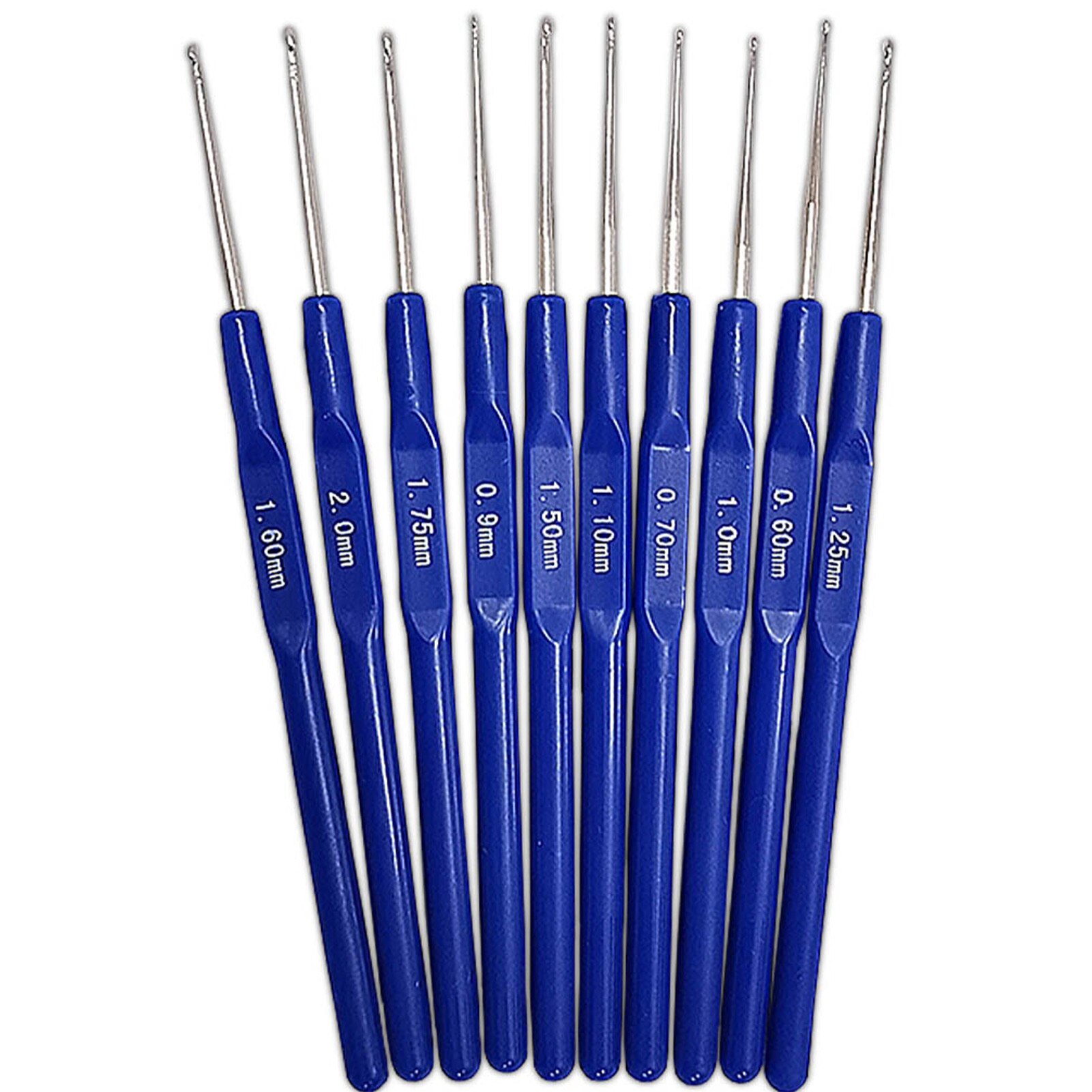 10pcs DIY Craft Portable For Beginner Knitting Needle Ergonomic Easy Use Aluminum Crochet Hook Set Long Handle