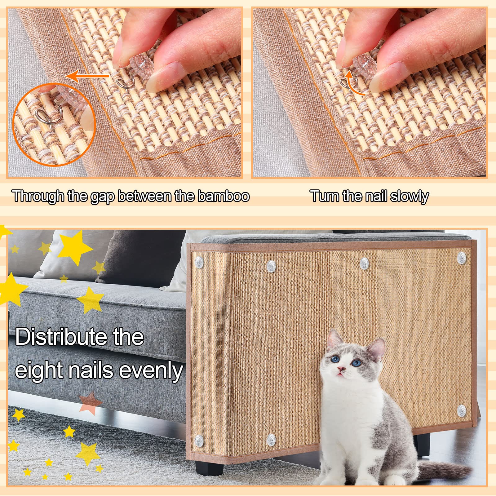 Kradsemåtte til katte, kradsetræ til katte, kradsetræ til katte, sofamåtter, møbelbeskytter