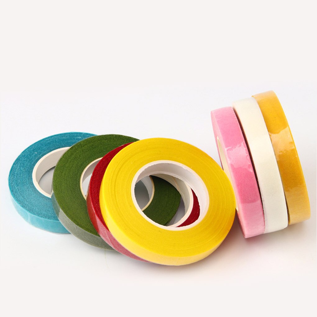1 Roll Colorful Tape DIY Artificial Flowers Wraps Paper Adhesive Floral Stem Garland Decoration Tape