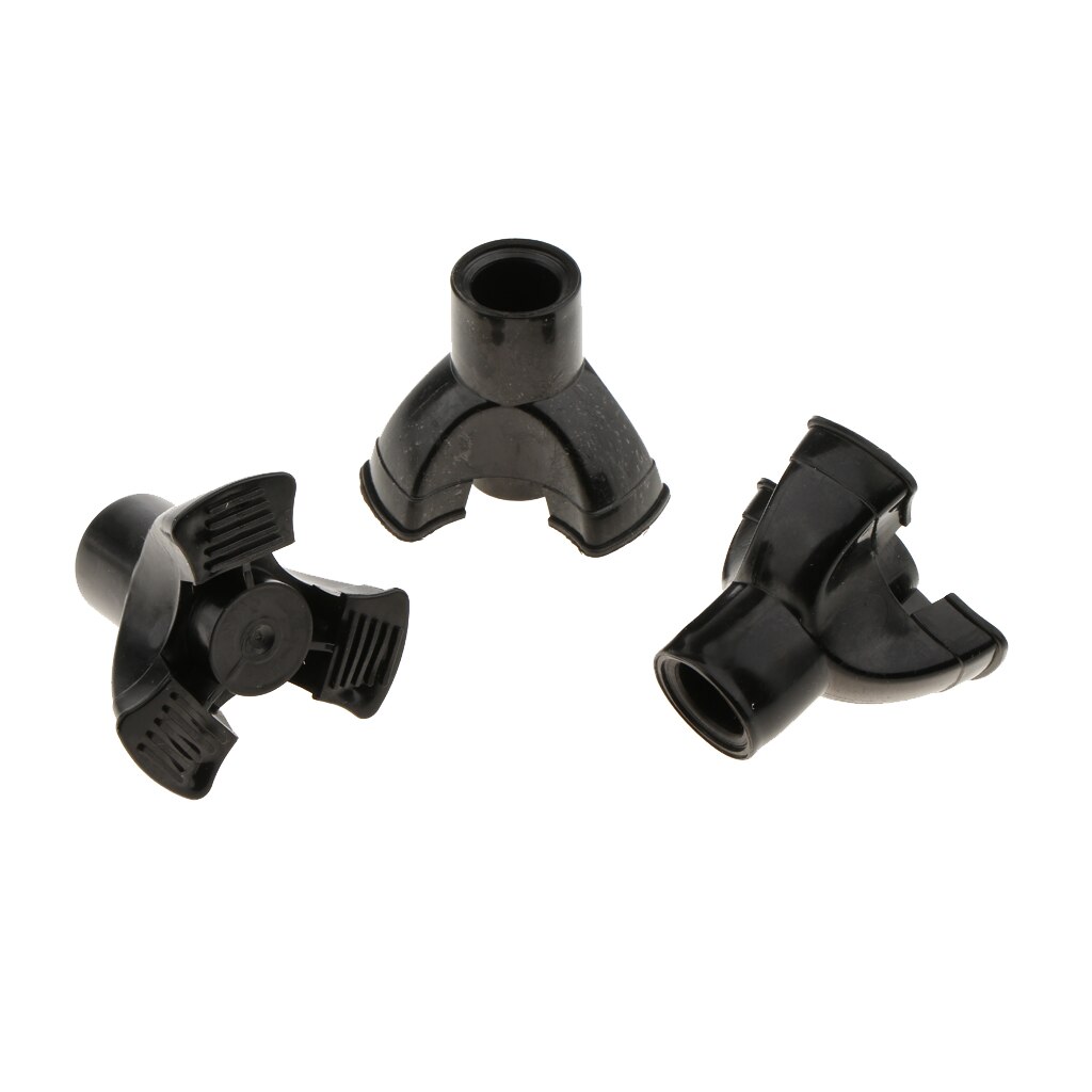 3Pcs Rubber Non-Slip Cane & Crutch Tips Heavy Duty Crutch Tip Replacements 7/8 Inch Black
