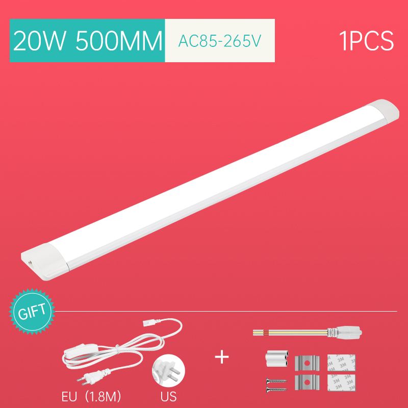 Tira de luces Led de tubo de 220V con Cable, accesorio de luces para el hogar, dormitorio, cocina, armario, iluminación, lámpara interior, tubo de 110V