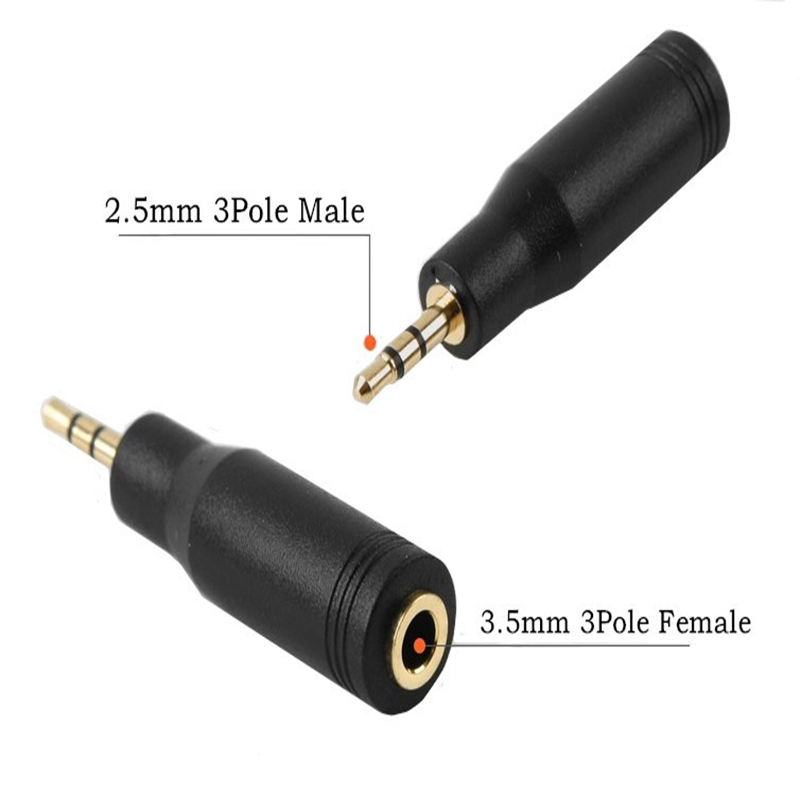 Jack 3.5 mm To 2.5 mm Audio Adapter / 2.5mm Male To 3.5mm Female Plug Connector for Aux Speaker Cable Headphone Jack 3.5