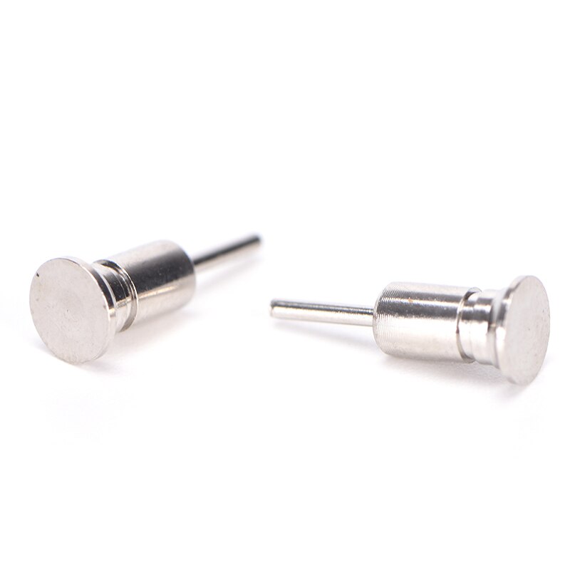 2 stuks metalen stofpluggen voor telefoon, smartphone, anti-stofpluggen en 3.5mm oordopjes