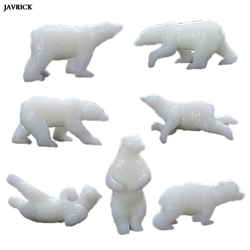 7 Shapes Silicone Mini Polar Bear Modeling Resin Mold Landspace Fillings Resin Jewelry Fillings Handmade Casting Art Crafts: M