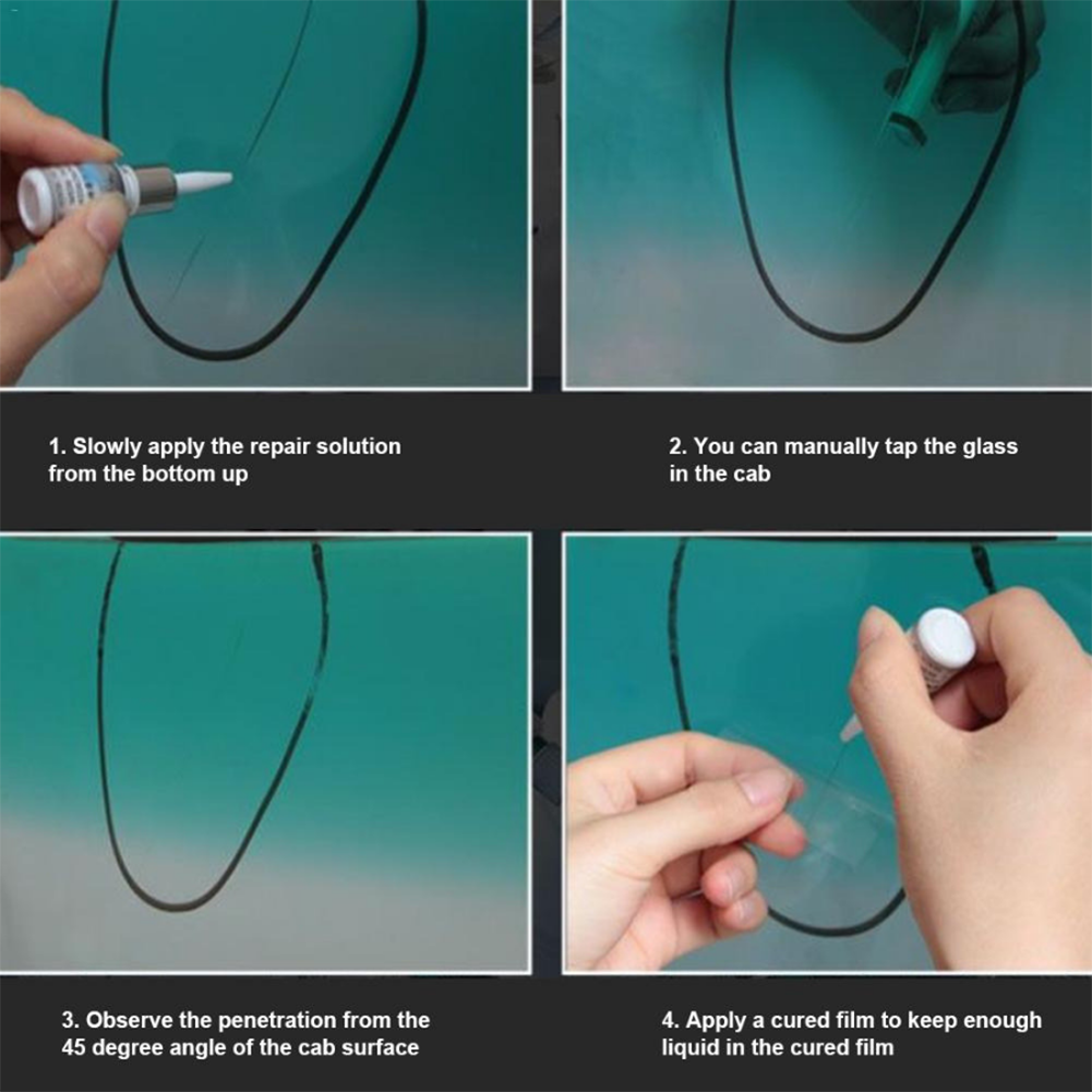 Glass Scratch Glue Windshield Repair Kit Easy Apply Maintenance Blade Curing Strip Resin DIY Restore Tool Practical