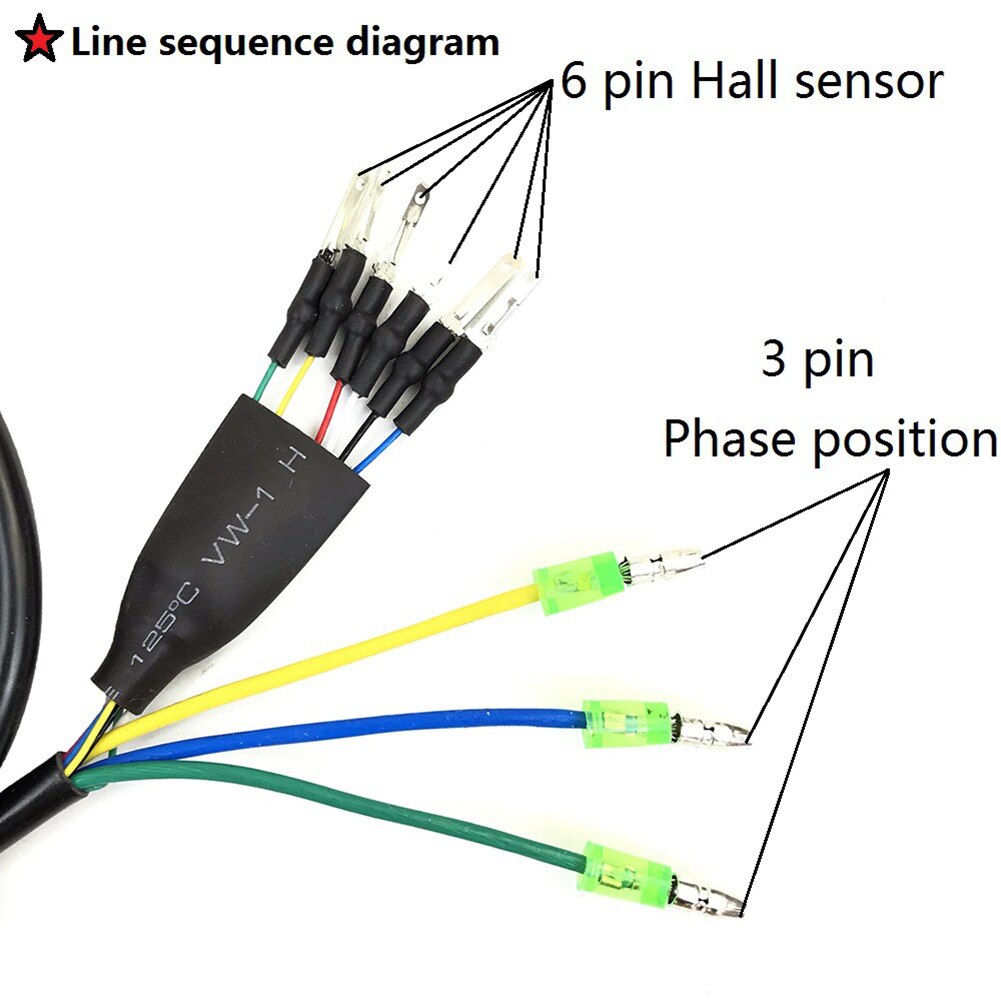 9 Pin 60 130 160cm Electric Bicycle Motor Cable For Ebike Motor Adapter With Hall Sensor Connector E-bike Modification Accessory