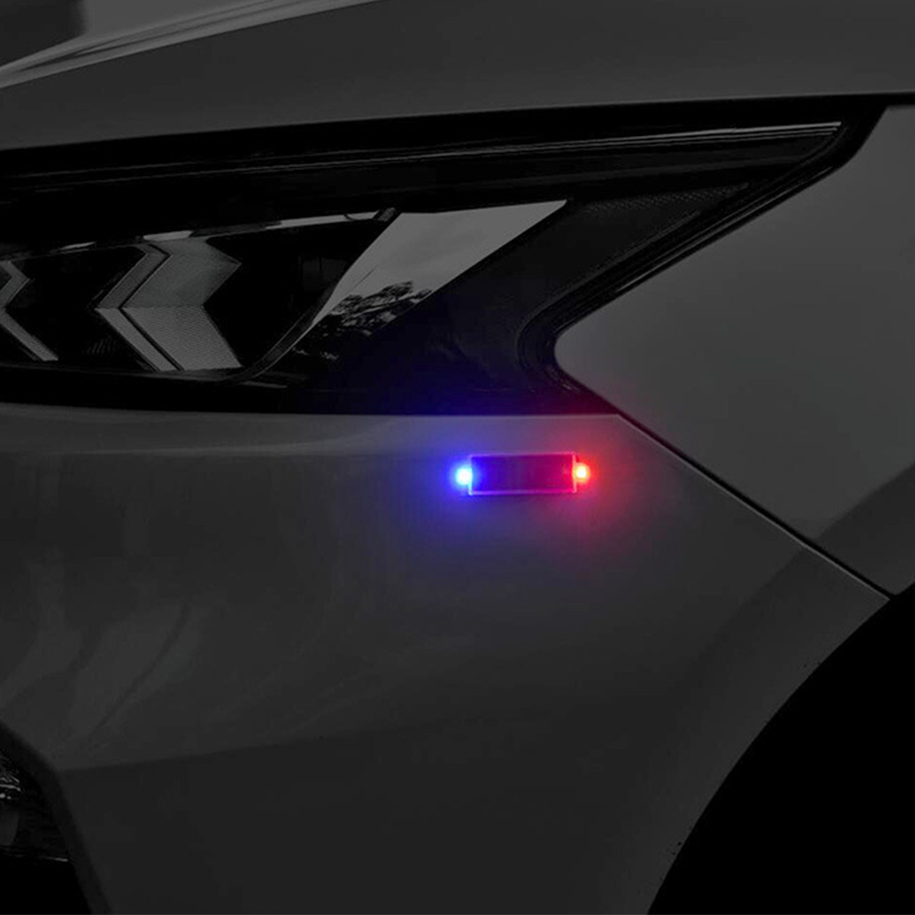 Mini led-autolampje op zonne-energie, waarschuwingslampje voor 's nachts, gesimuleerd alarm, draadloos antidiefstalwaarschuwingslampje, knipperend nep-alarmlampje