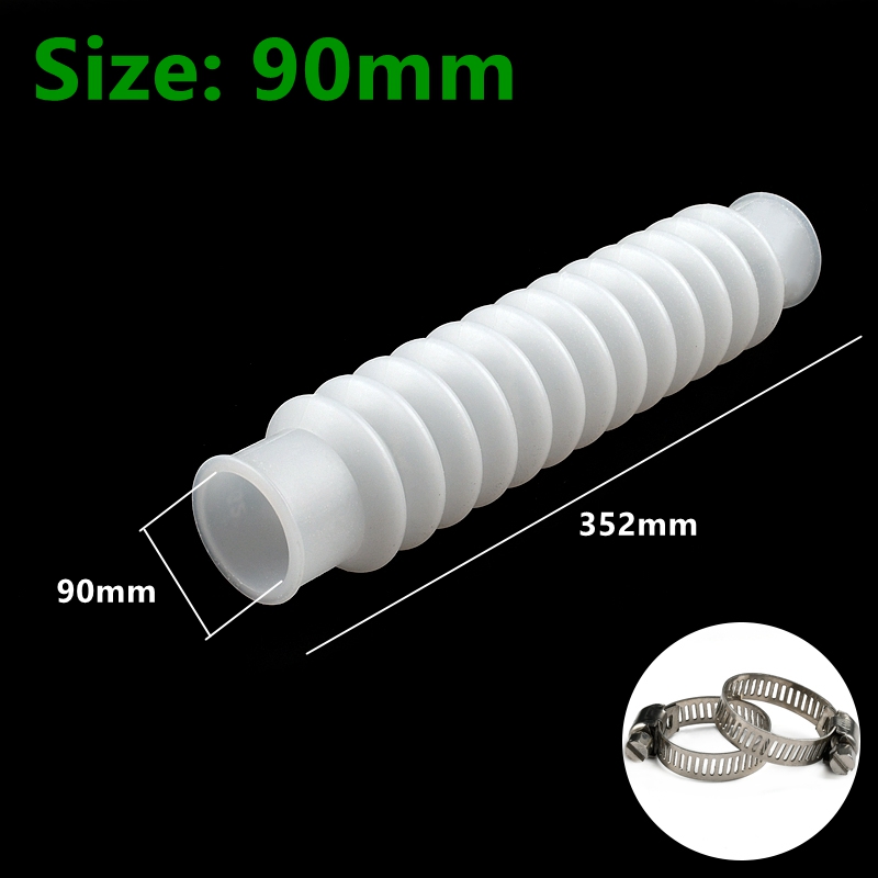 1Pc I.d 20 ~ 110Mm Siliconen Gegolfde Buizen Rubber Slang Expansie En Buigen Waterbuis Pvc Flexibele Aansluiting Schroefdraad Pijp: Blauw