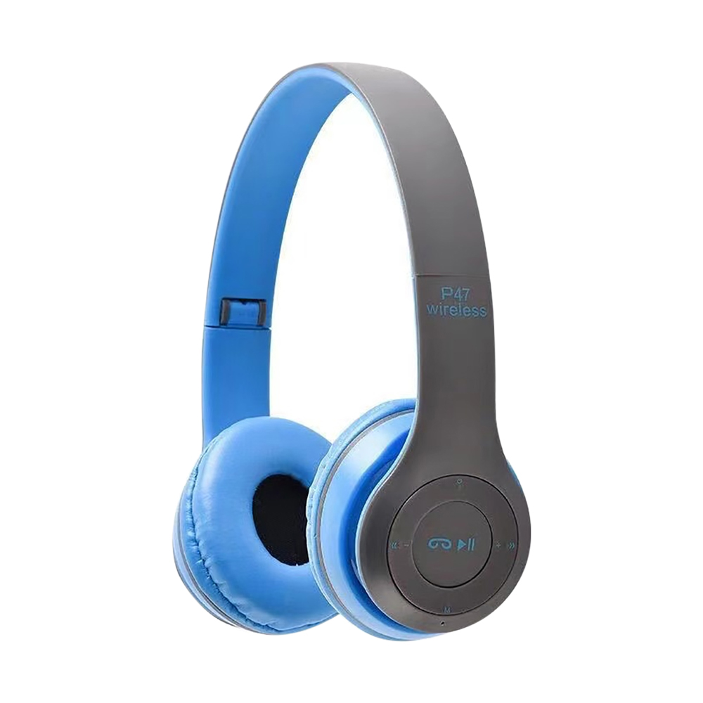 Stereofoniczne słuchawki bezprzewodowe P47 Bluetooth 5.0 składane słuchawki HIFI Bass Kid Girl kask prezent z mikrofonem do telefonu komórkowego