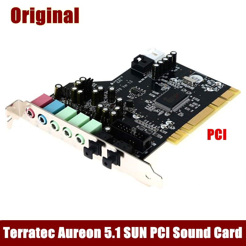 Carte son Terratec AUREON 5.1 SUN PCI intégrée, carte son de , entrée et sortie Fiber et entrée Microphone