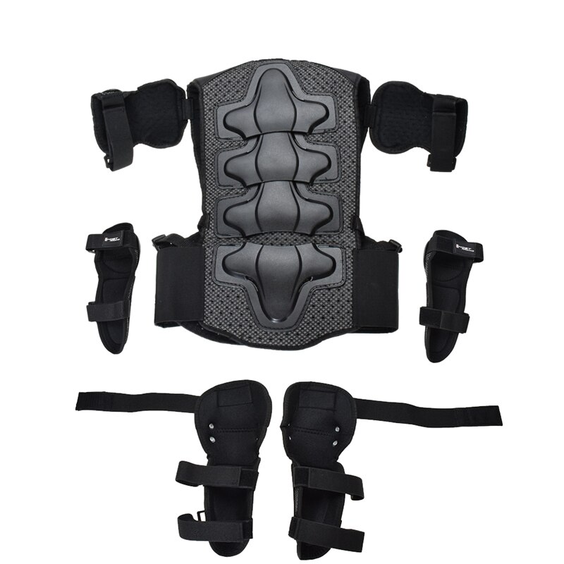 WOSAWE Kids Full Body Protector Vest Armor Kids Motocross Armor Jacket Chest Protection Gear combination elbow pads Knee guard