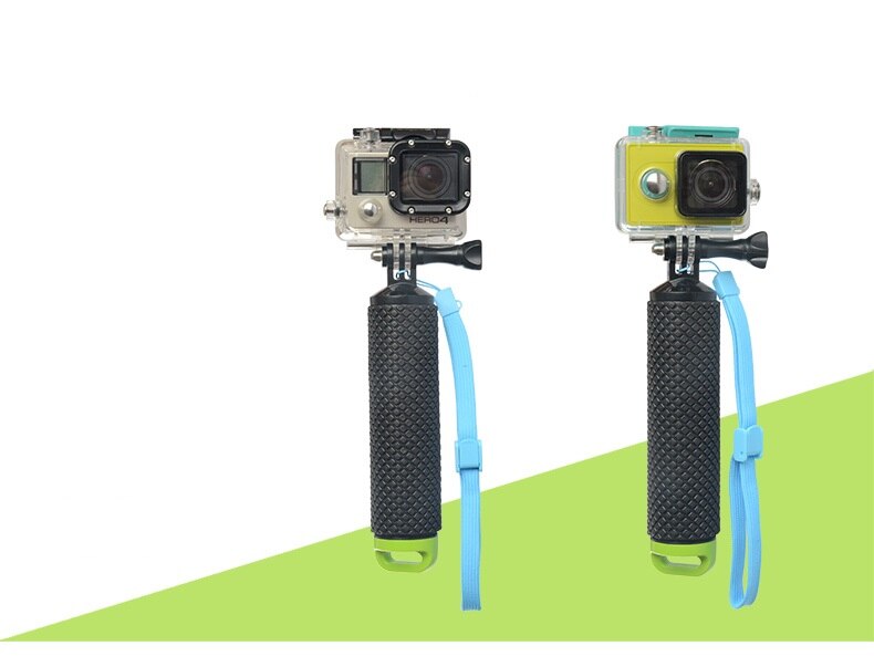 Floating Hand Grip Waterproof Handle for GoPro Hero 9 8 7 Max DJI Osmo Xiaomi Yi Cameras Floaty Handler for Go Pro Accessories: green hand-held