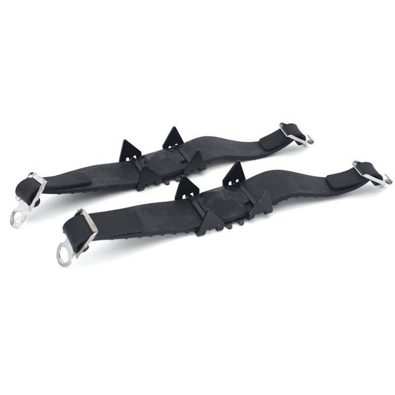 Ganchos de seguridad antideslizantes para zapatos, pinzas para zapatos de escalada en hielo, crampones universales para exteriores, tracción para zapatos, 4 estude