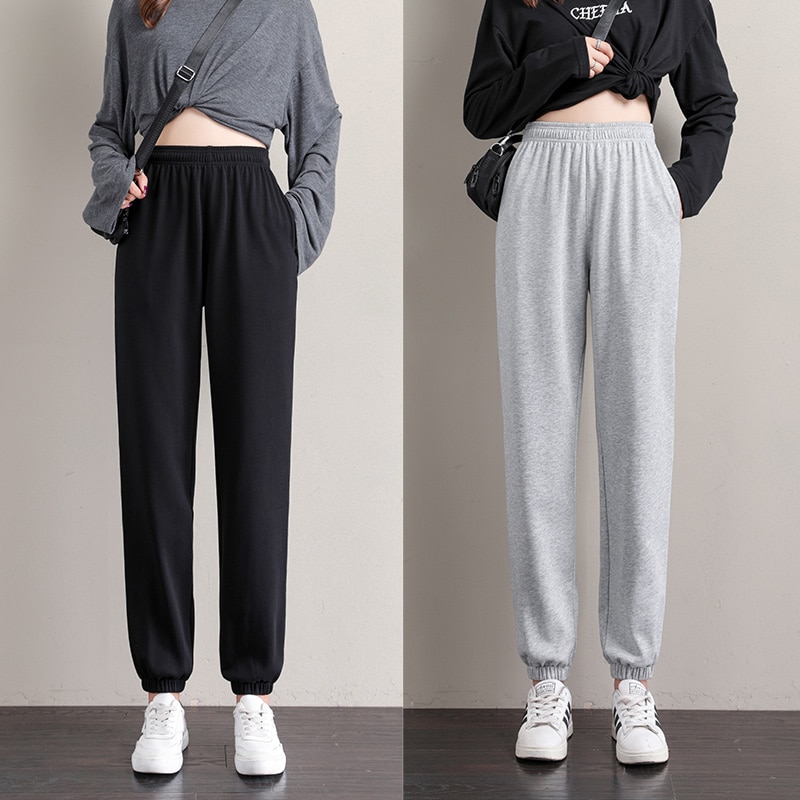Vrouwen Sport Broek Koreaanse Stijl Mode Hoge Taille Joggers Plus Size Streetwear Harajuku Baggy Broek Voor Vrouwelijke Vintage