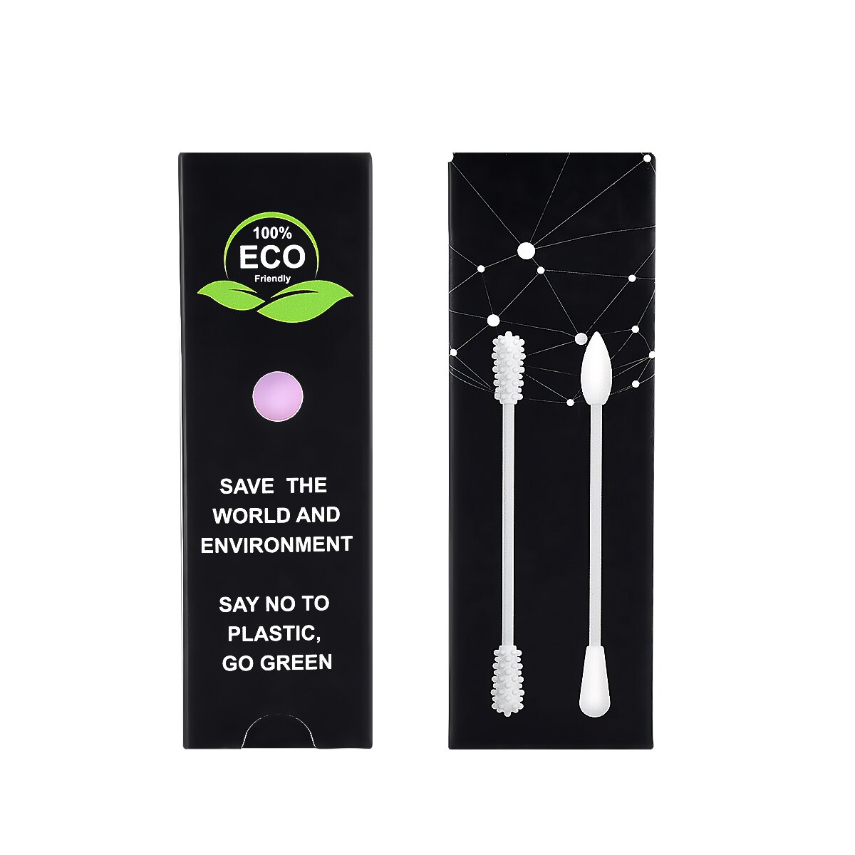 Reusable Cotton Swab Washable Safety Silicone Cotton Bud Ear Cleaning Cotton Bud Pins Double Head Silicone Makeup Cotton Swabs