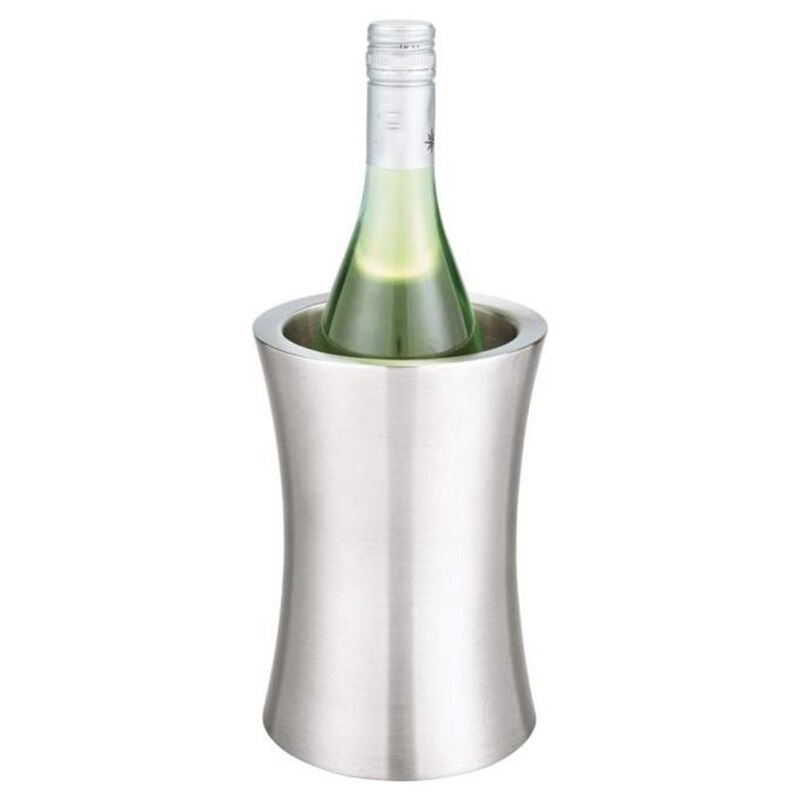 Stainless Steel Double Wall Wine Cooler Bucket, Keeps Cold for Hours Wine Cooler Chiller Champagne Beer Ice Bucket