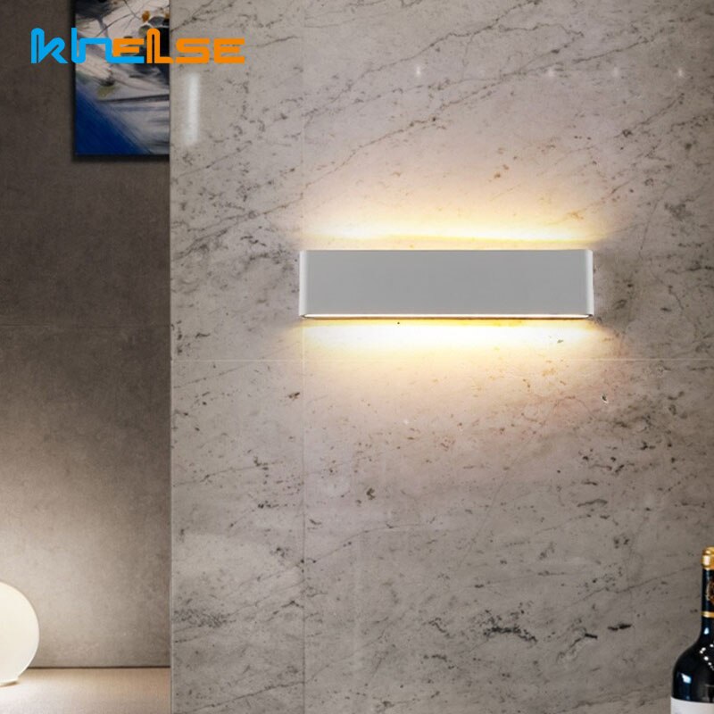 Applique Murale à la Norme IP65 Rectangulaire en Aluminium pour Jardin, Luminaire Décoratif d'Intérieur, Idéal pour Véranda, 20 W, 220V