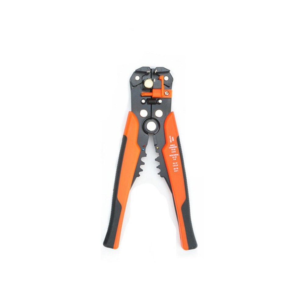 Multifunctional Automatic Wire Stripper Cable Stripping Toosl Crimping Pliers Terminal 8 Inch Electrician Wire Pulling Pliers: Orange