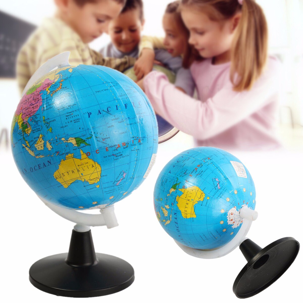 8.5cm verdens landklode med drejelige baser uddannelsesmæssige børn atlas kort kort geografi undervisning forsyninger kontorindretning
