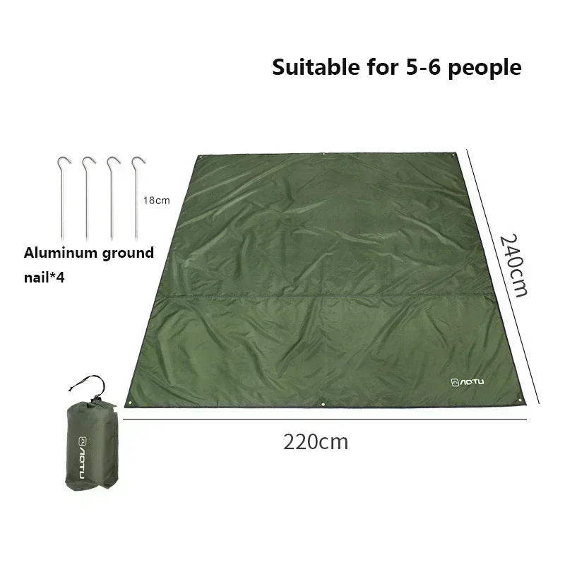 Tent Tarp Rain Sun Shade Hammocks Shelter Camping Survival Sun Shelter Picnic Awning Cover Waterproof Out Hiking Accessories: Red