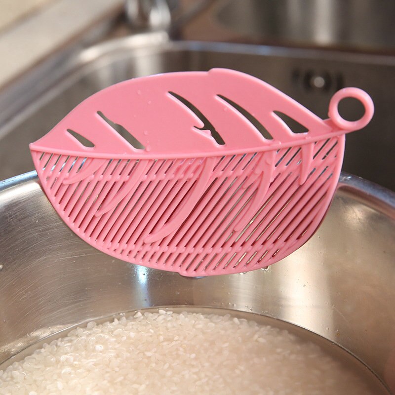 1 stk køkken multifunktionelt bladformet taomi afløbsbræt spaghetti dørslag filter filter frugtgrøntsagsrengøringsværktøj