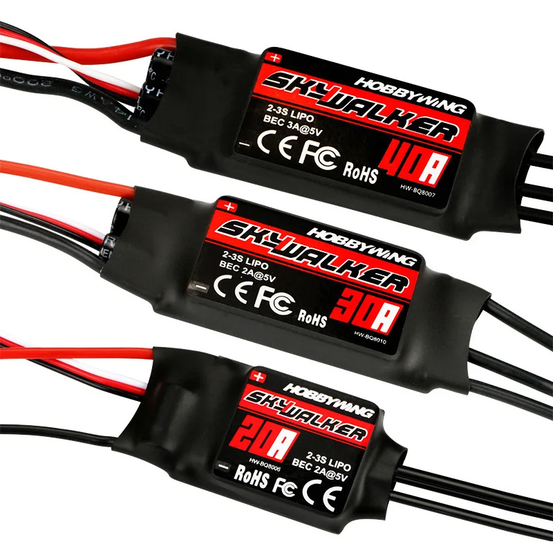 Original Hobbywing Skywalker 12A 20A 30A 40A 50A 60A 80A 100A V2 Geschwindigkeit ESC Regler mit UBEC für RC Hubschrauber Flugzeuge