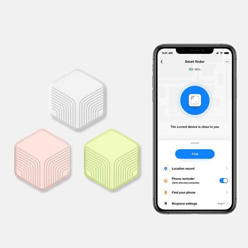 Tuya e Smart Life APP portatile Bluetooth Smart Mini Finder piastrelle di allarme portafogli chiavi localizzatore di allarmi animali domestici per bambini in tempo reale anti-perso