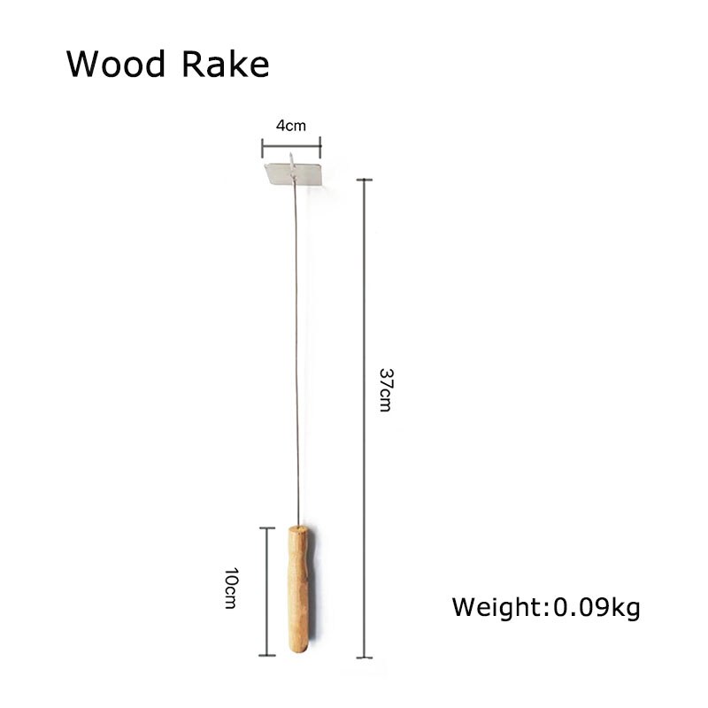 Draagbare Camping Tent Houtkachel Ultralight Houtkachel Met Schoorsteen Leidingen Multifunctionele Wandelen Koken Brandhout Kachel: wood rake