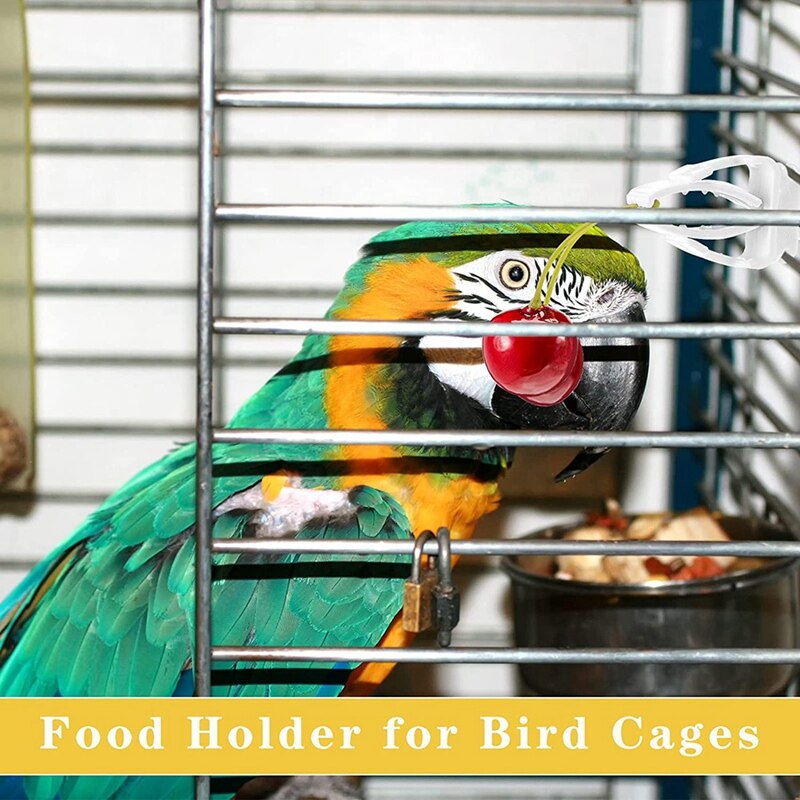 Clip de verduras de 6 piezas para aves, comedero de jaula para aves, alimentación de verduras y frutas para loros