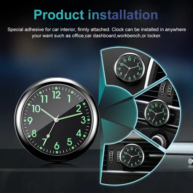 Mini-Uhr Auto Quarzuhr Mini elektronische Uhr wasserdicht Fahrrad Motorrad Uhr Auto Auto Uhr Armaturen brett Uhr im Auto