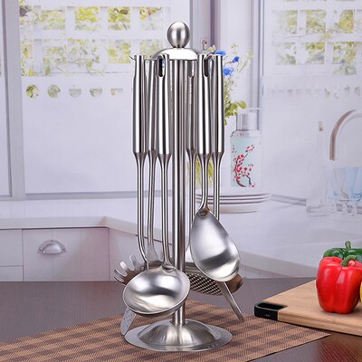 Stainless Steel Cookware Set Cooking Tools Kitchen Utensils Kitchenware Shovel Turner Rice Soup Spoon Pasta Server Strainer