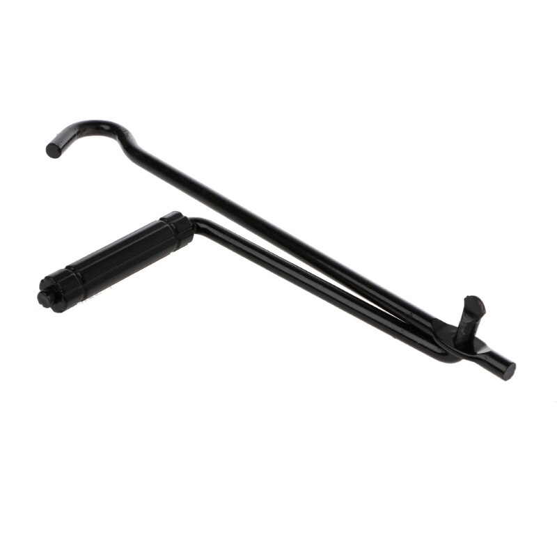 Tijeras con mango de Metal para coche, llave Jack, herramienta de reparación de ruedas duradera, color negro, E7CA