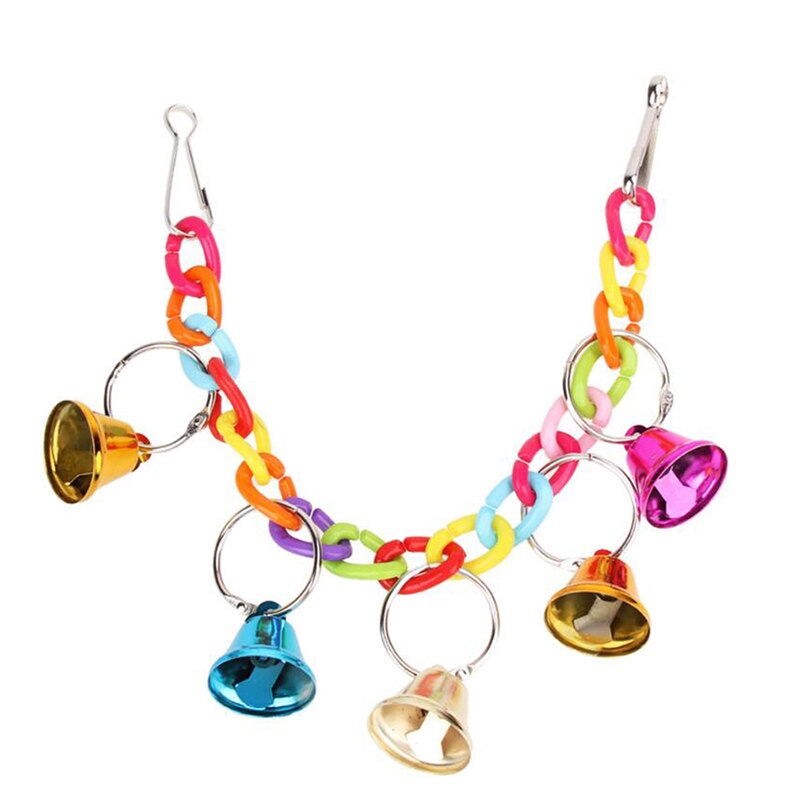 Oiseaux jouets drôle calopsitte perruche Conure oiseaux morsures jouet perroquet balançoire Cages mâcher jouets acrylique Suspension pont escalade corde: 2015367 24cm