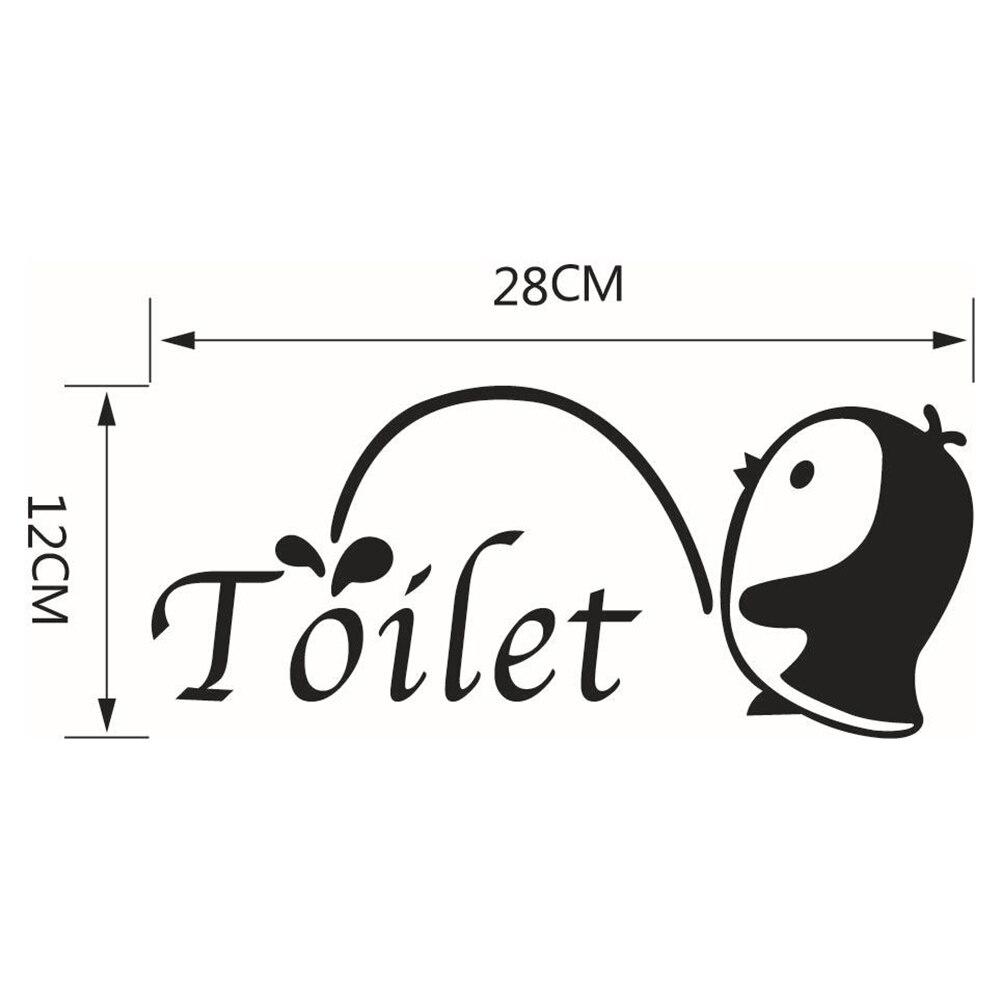 Leuke Pinguïn Wc Sticker Home Badkamer Sticker Verwijderbare Art Toilet Decor