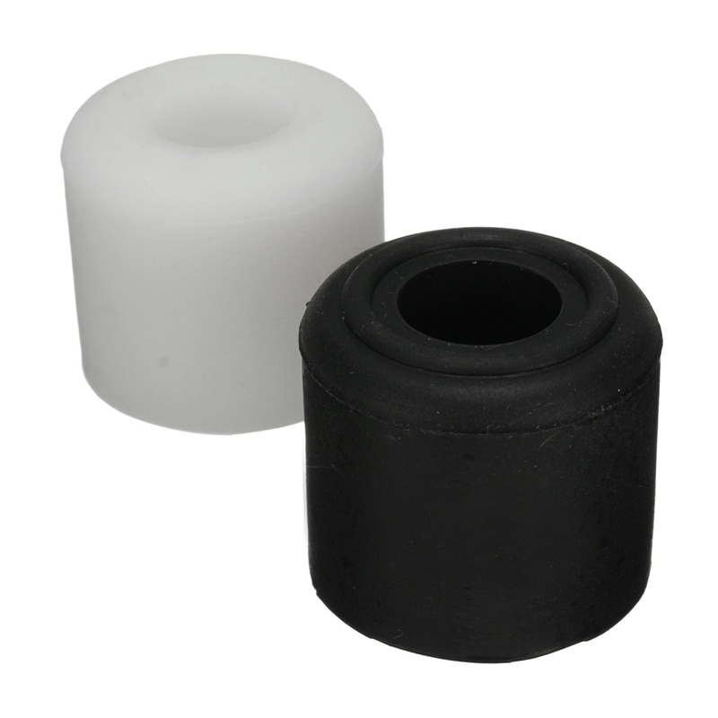 1Pcs Black White Rubber Door Stop Stopper Cylinder for Jam for Wedge Floor Holder 28mm