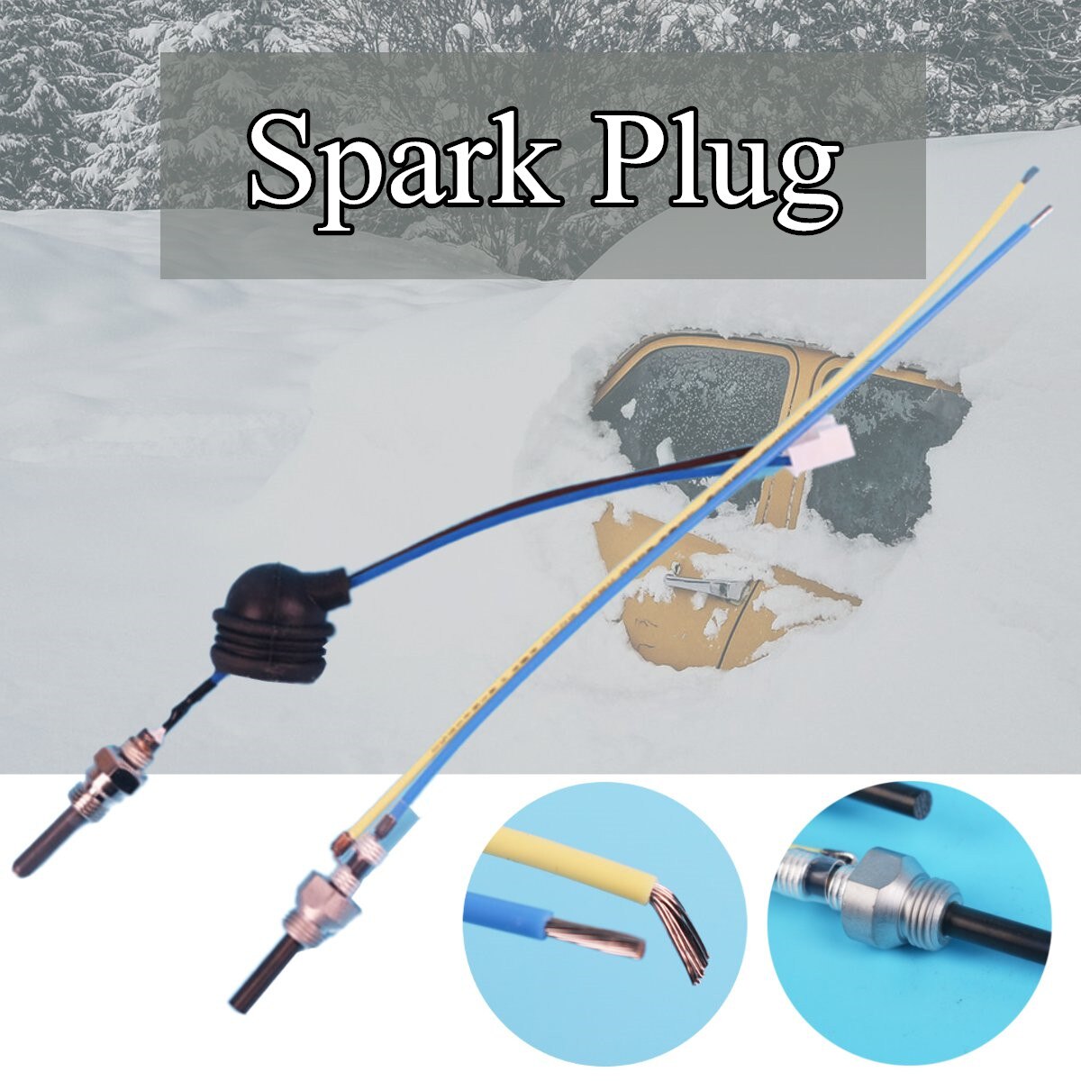 12v/24v universal diesel luftvarmer tennplugg tennspenning glødeplugg ledning kabel for diesel luftvarmer parkeringsvarmer bil